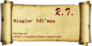 Riegler Tímea névjegykártya